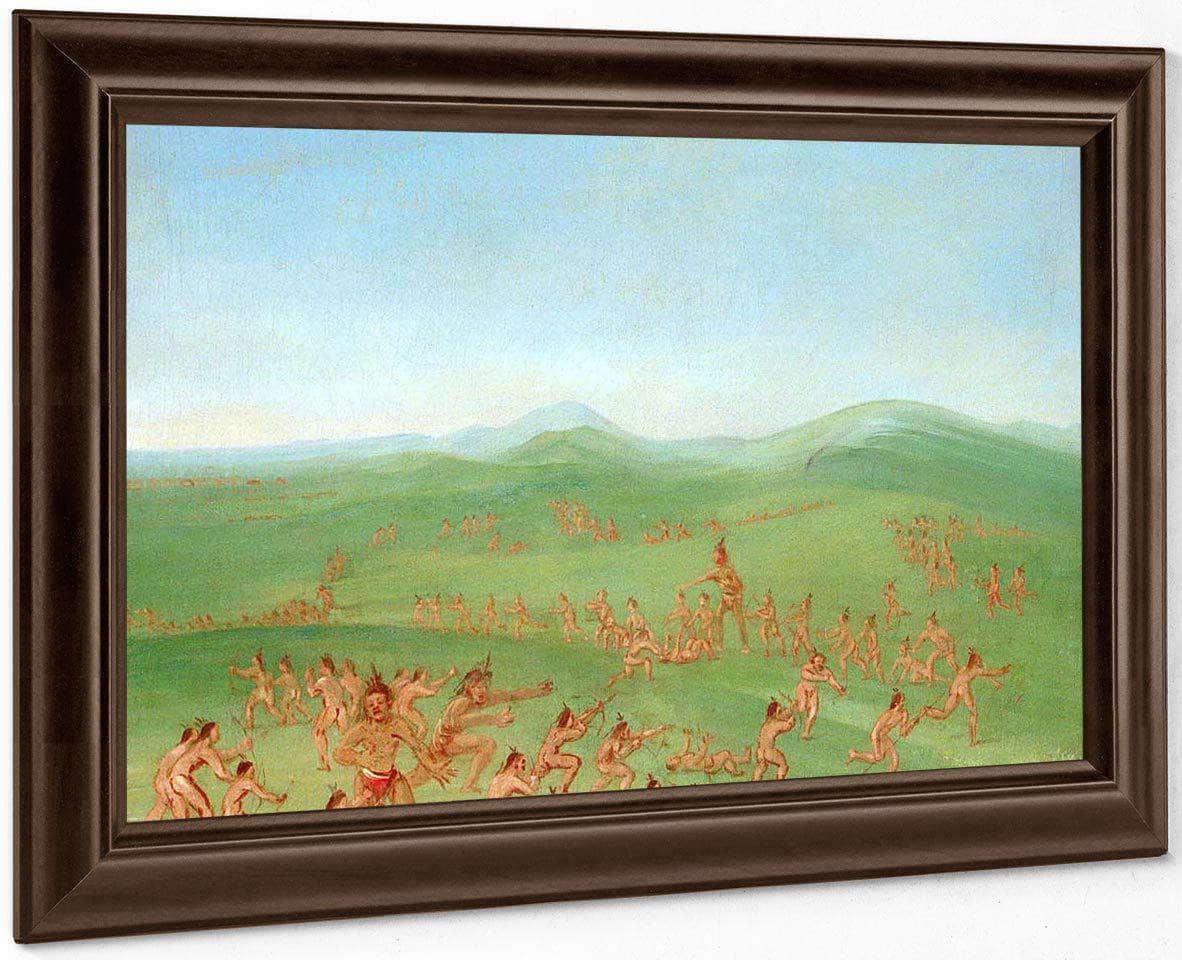 Sham Fight, Mandan Boys By George Catlin Fine Art Print