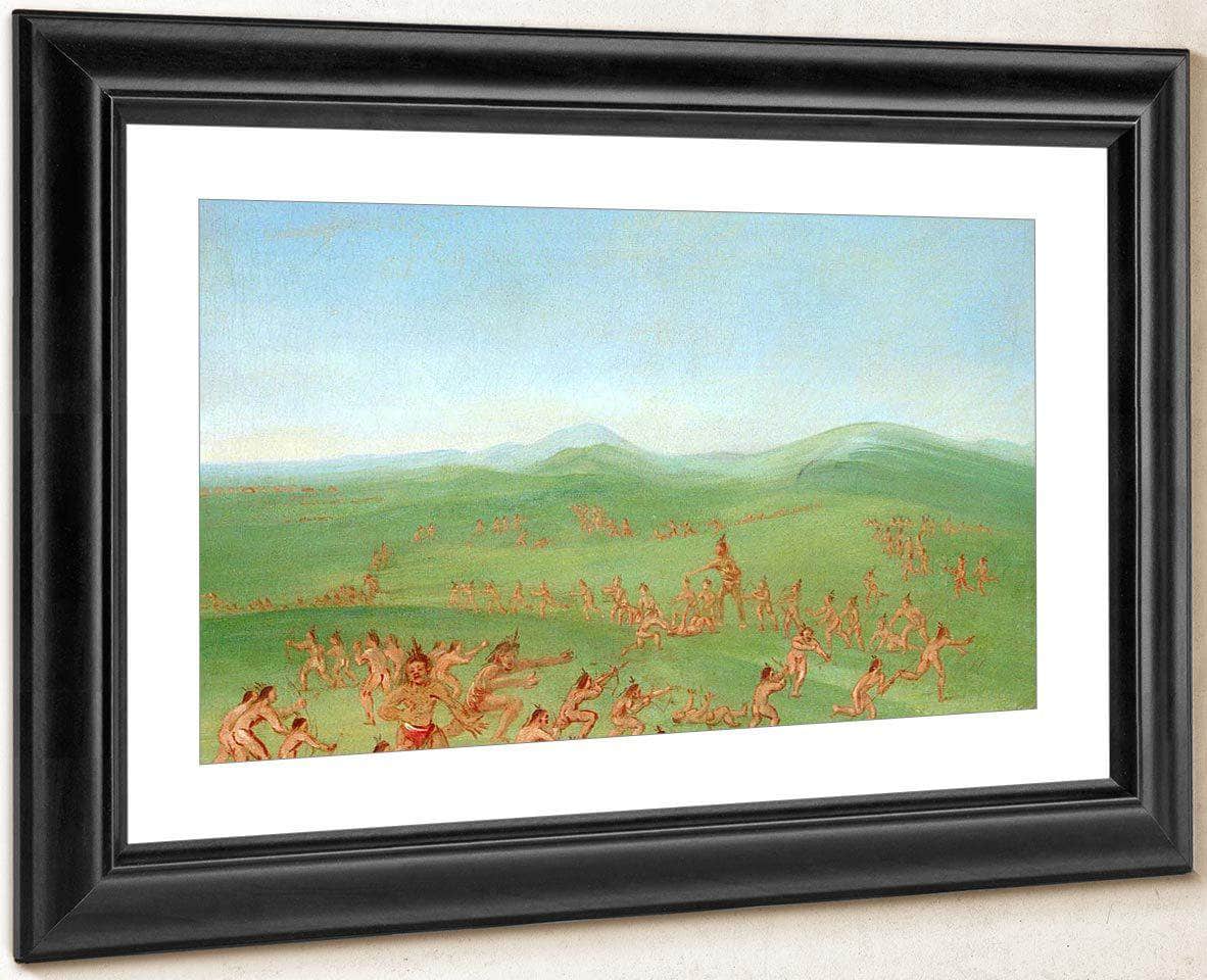 Sham Fight, Mandan Boys By George Catlin Fine Art Print