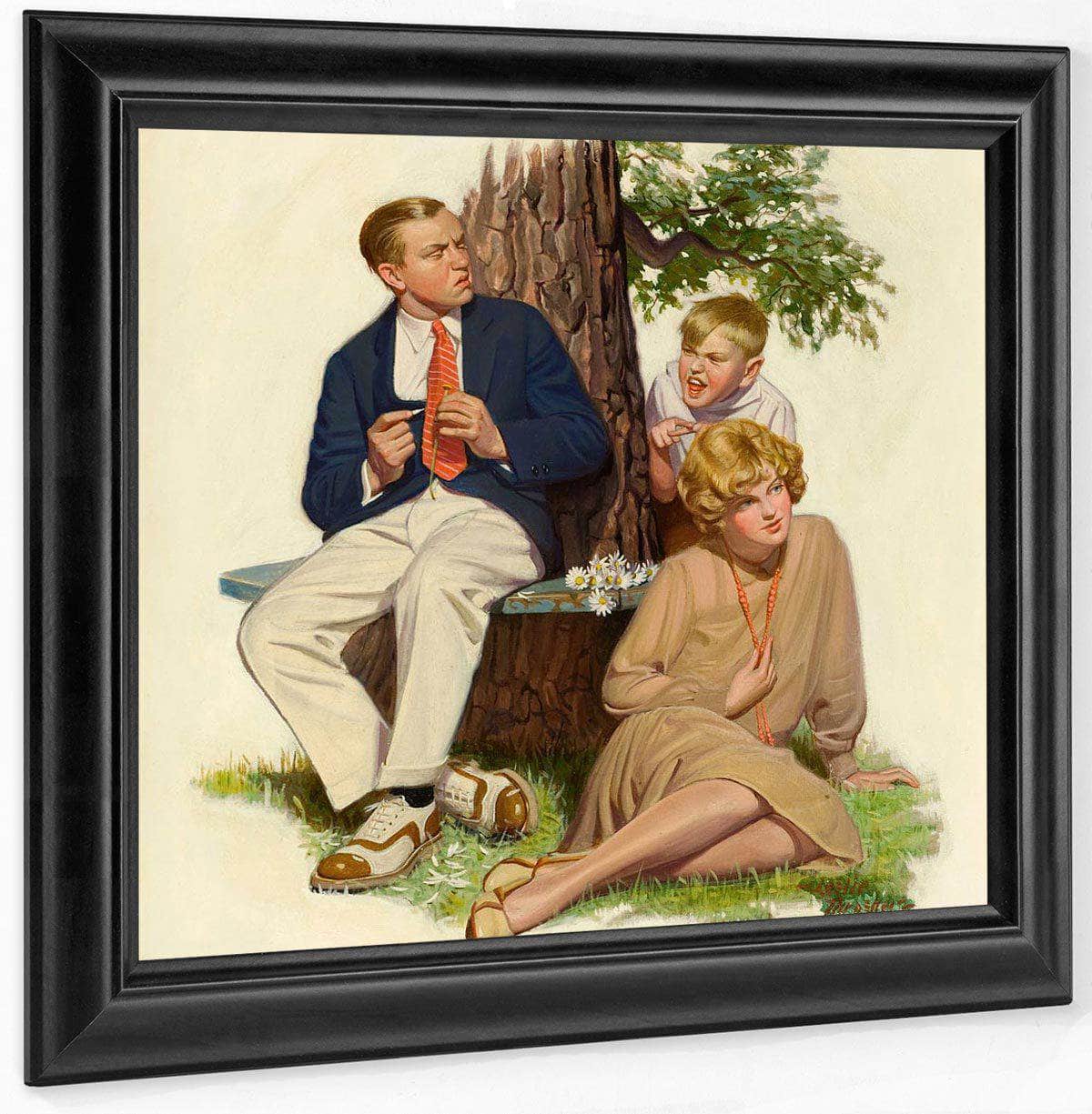 She Loves Me ...She Loves Me Not By Leslie Thrasher Fine Art Print