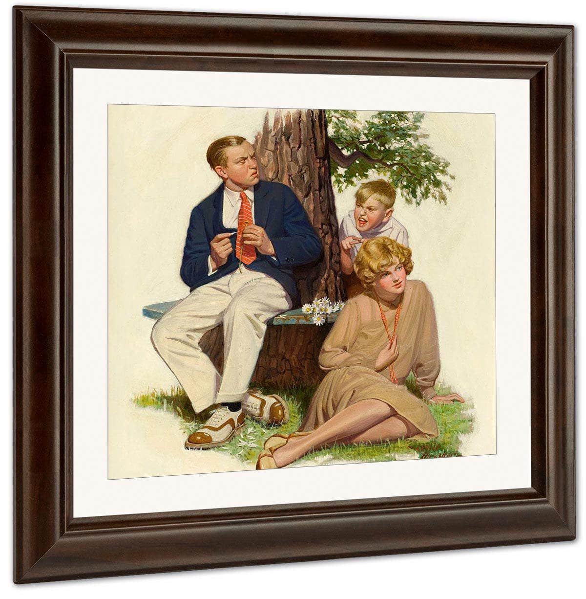 She Loves Me ...She Loves Me Not By Leslie Thrasher Fine Art Print