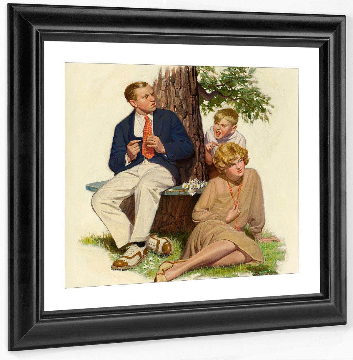 She Loves Me ...She Loves Me Not By Leslie Thrasher Fine Art Print