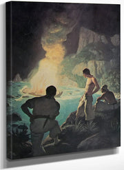 She Makes A Grand Light (The Burning Of The Bounty) By NC Wyeth Fine Art Print
