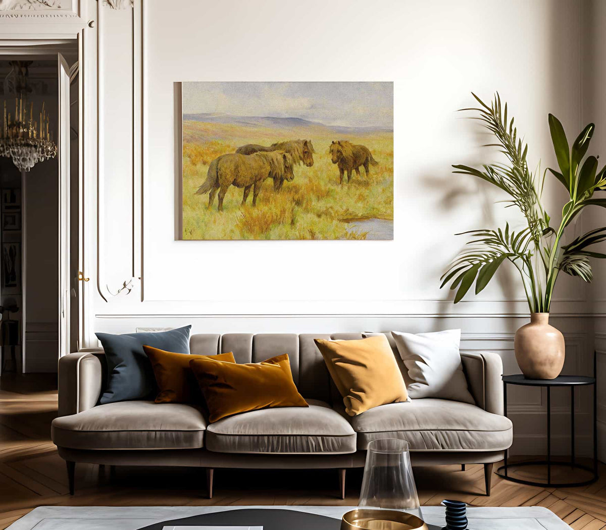 Shetland Ponies By Arthur Wardle Fine Art Print