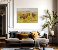 Shetland Ponies By Arthur Wardle Fine Art Print