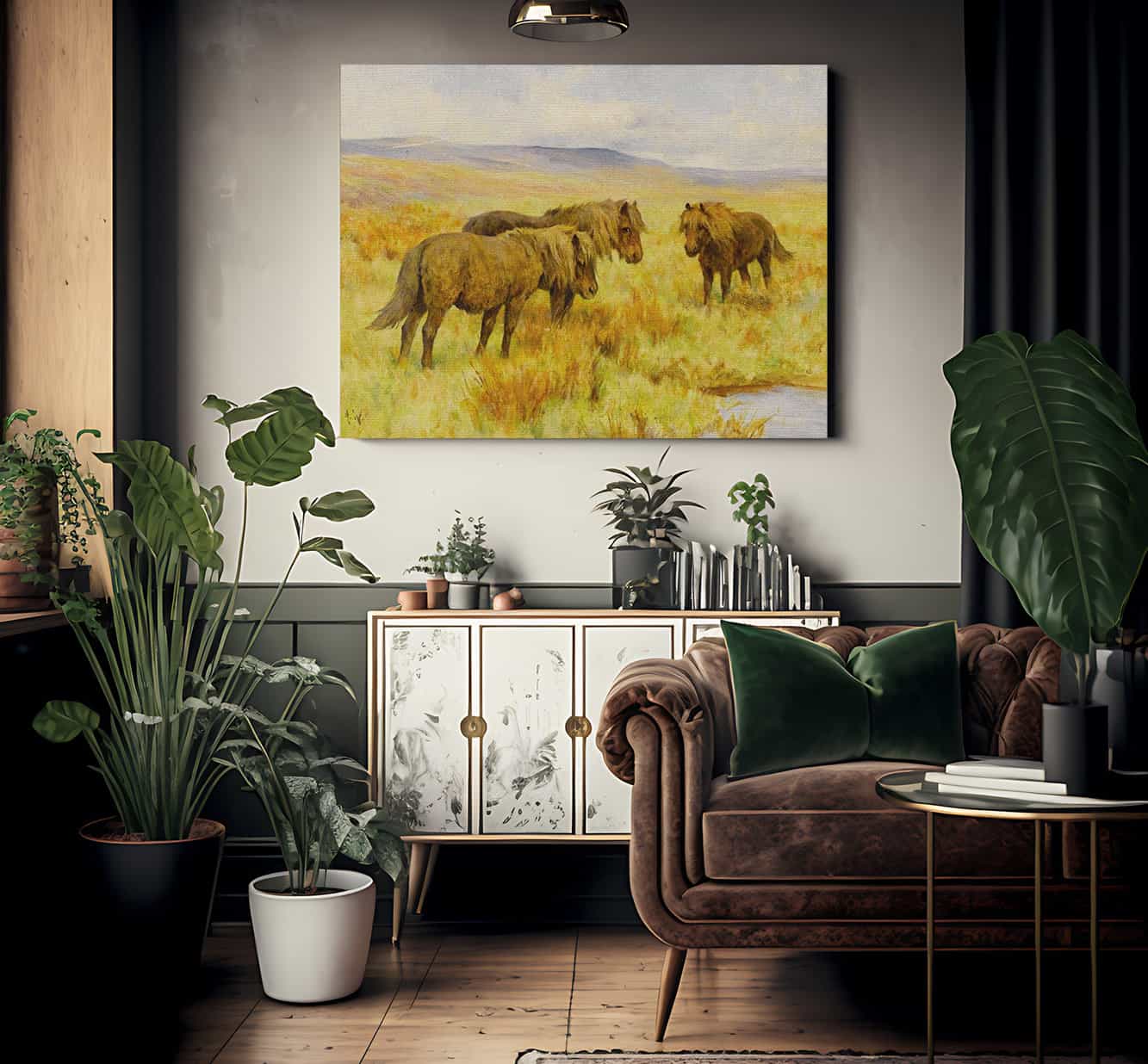 Shetland Ponies By Arthur Wardle Fine Art Print