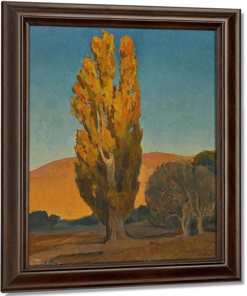 Shifting Light On A Poplar By Maynard Dixon Fine Art Print