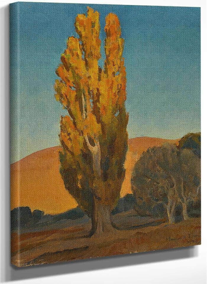 Shifting Light On A Poplar By Maynard Dixon Fine Art Print