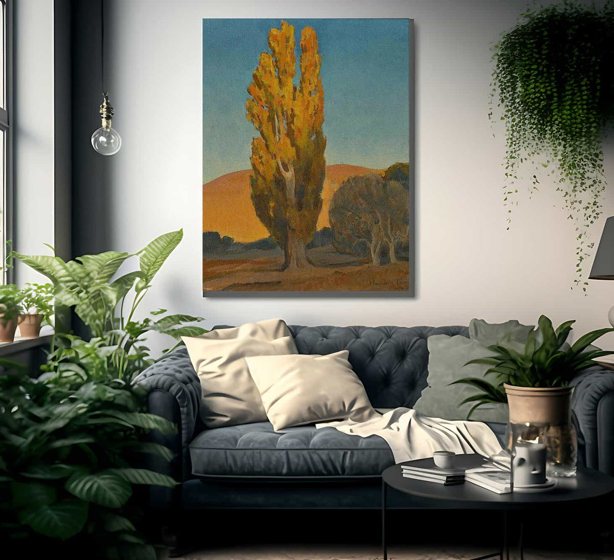 Shifting Light On A Poplar By Maynard Dixon Fine Art Print