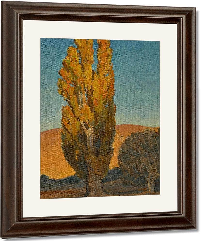 Shifting Light On A Poplar By Maynard Dixon Fine Art Print