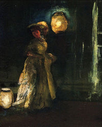 Shinn 1912 Girl With Japanese Lanterns By Everett Shinn Fine Art Print