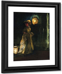 Shinn 1912 Girl With Japanese Lanterns By Everett Shinn Fine Art Print