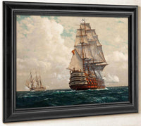 Ship At Sea By Michael Zeno Diemer Fine Art Print