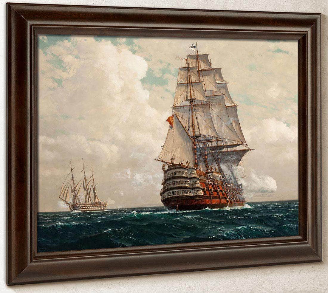 Ship At Sea By Michael Zeno Diemer Fine Art Print