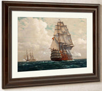 Ship At Sea By Michael Zeno Diemer Fine Art Print