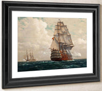 Ship At Sea By Michael Zeno Diemer Fine Art Print