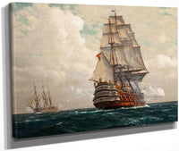 Ship At Sea By Michael Zeno Diemer Fine Art Print