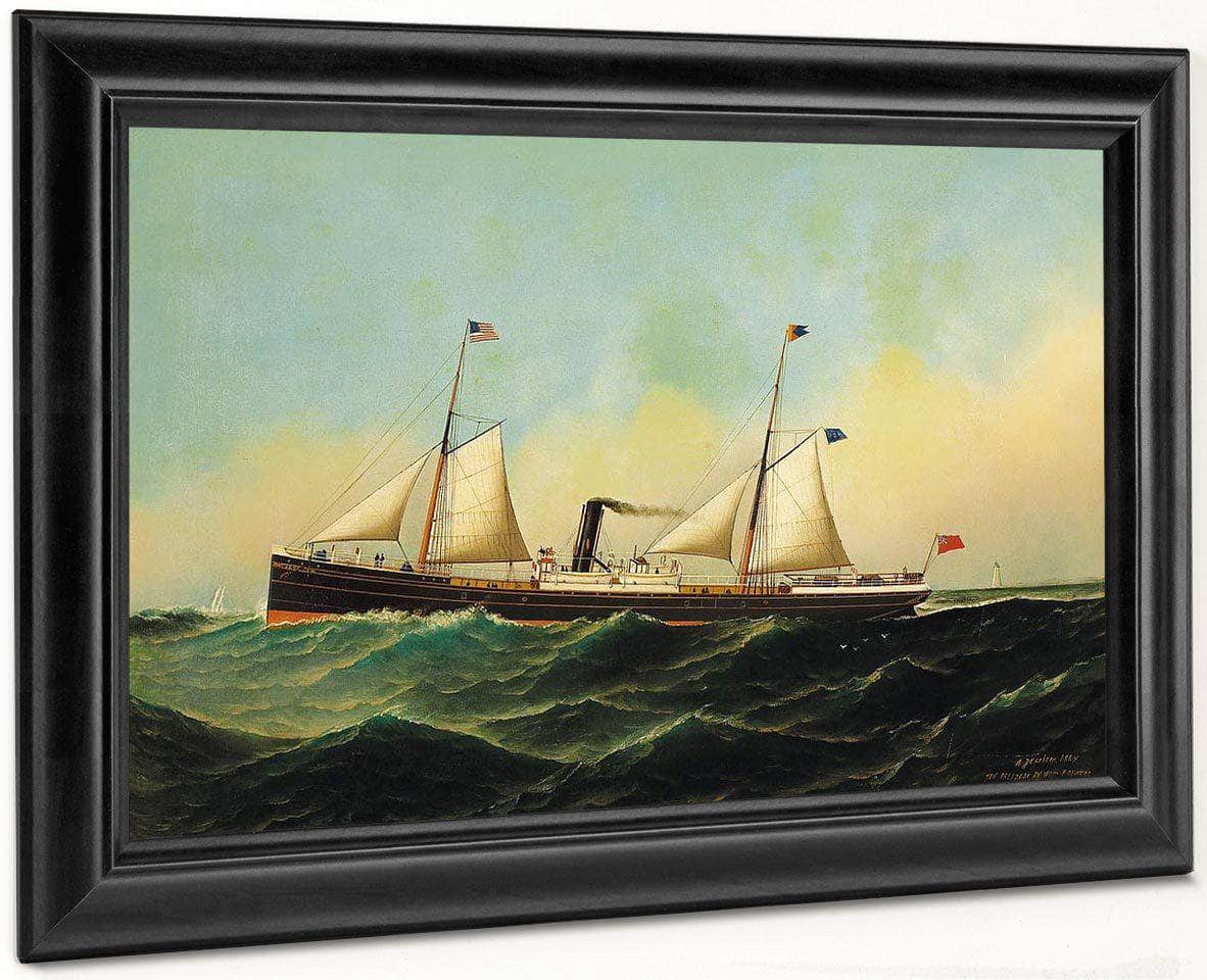 Ship Jona 1884 By Antonio Jacobsen Fine Art Print