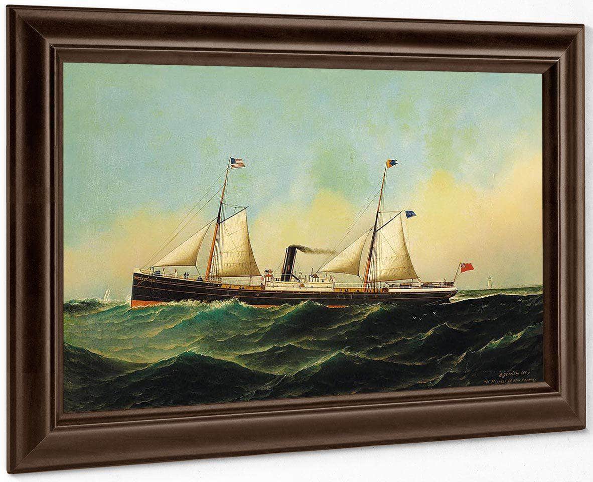Ship Jona 1884 By Antonio Jacobsen Fine Art Print