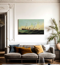Ship Jona 1884 By Antonio Jacobsen Fine Art Print
