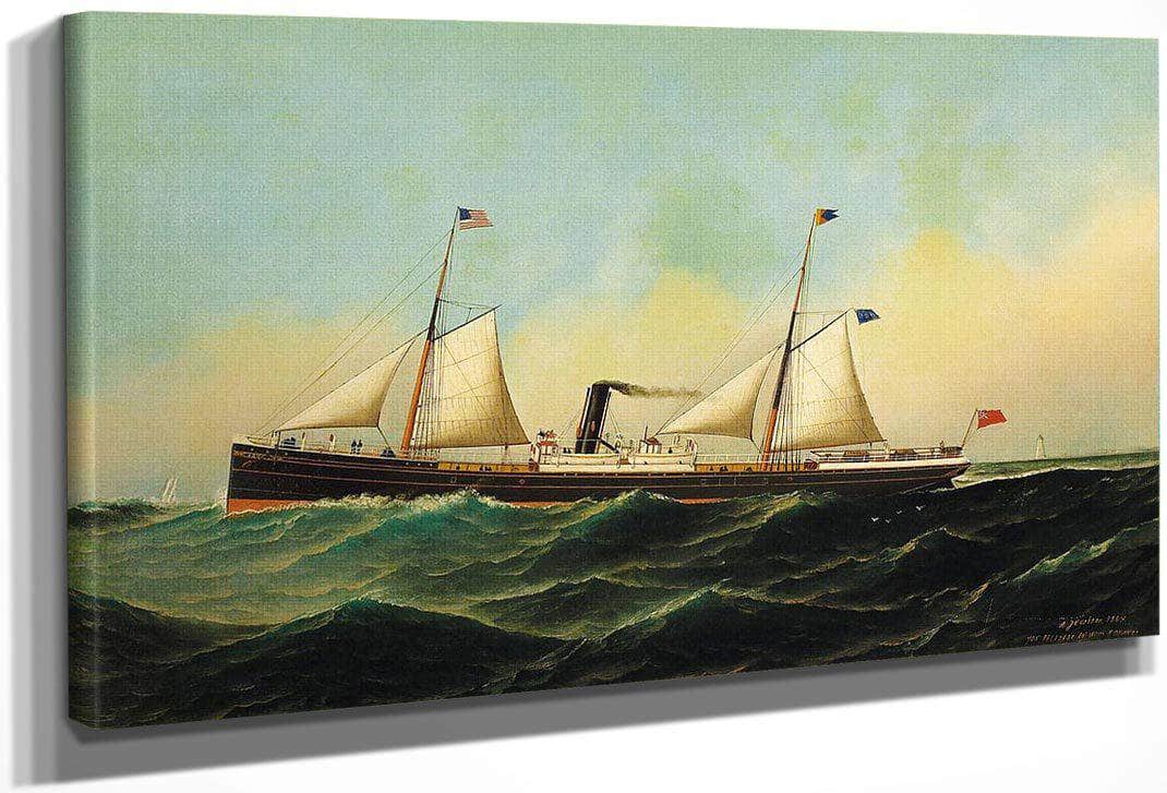 Ship Jona 1884 By Antonio Jacobsen Fine Art Print