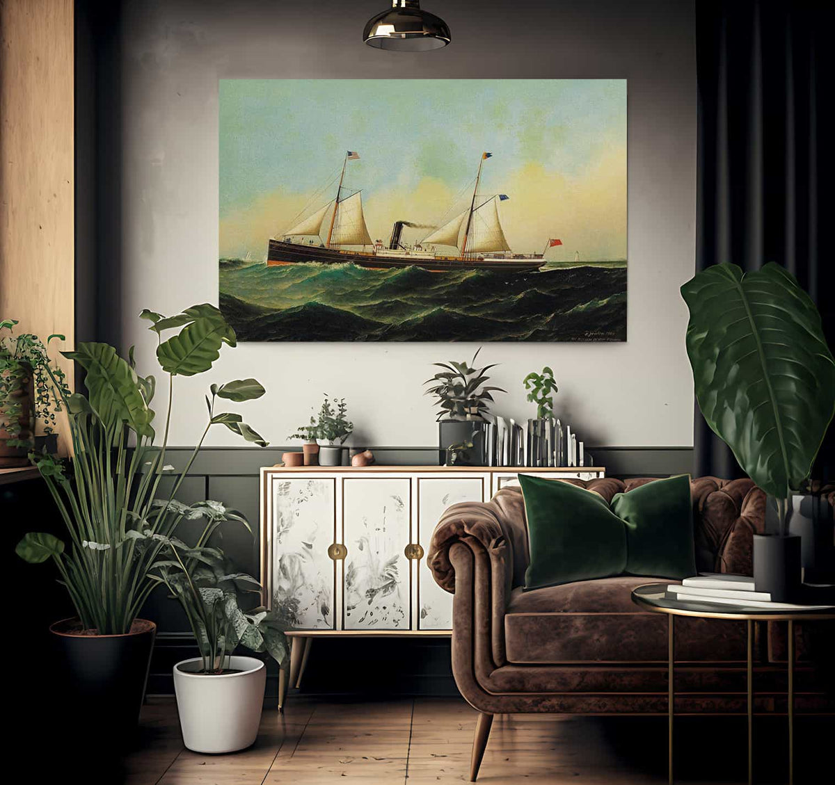 Ship Jona 1884 By Antonio Jacobsen Fine Art Print