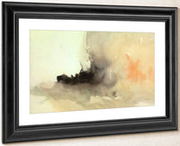 Ship On Fire By Jwm Turner Fine Art Print