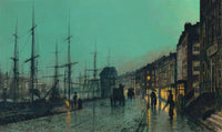 Shipping On The Clyde Painting John Atkinson Grimshaw Canvas Art Fine Art Print
