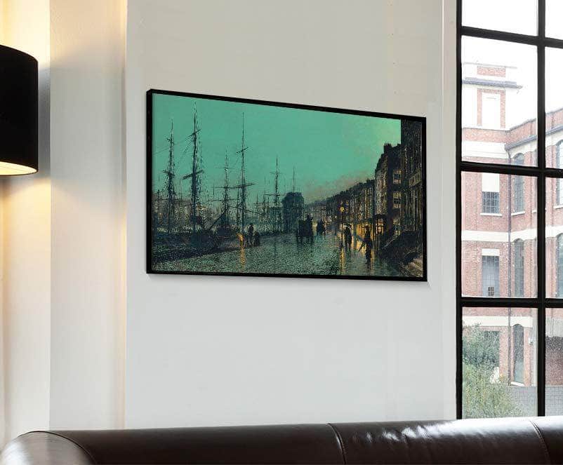 Shipping On The Clyde Painting John Atkinson Grimshaw Canvas Art Fine Art Print