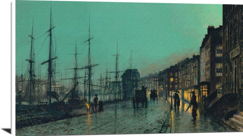 Shipping On The Clyde Painting John Atkinson Grimshaw Canvas Art Fine Art Print
