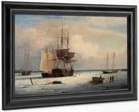 Ships In Ice By Fitz Henry Lane Fine Art Print