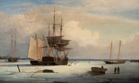Ships In Ice By Fitz Henry Lane Fine Art Print
