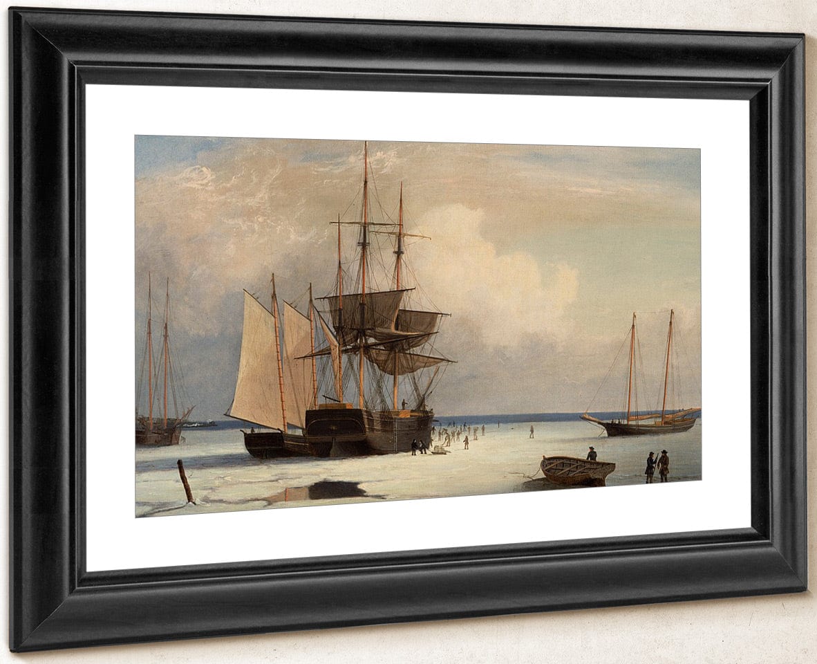 Ships In Ice By Fitz Henry Lane Fine Art Print