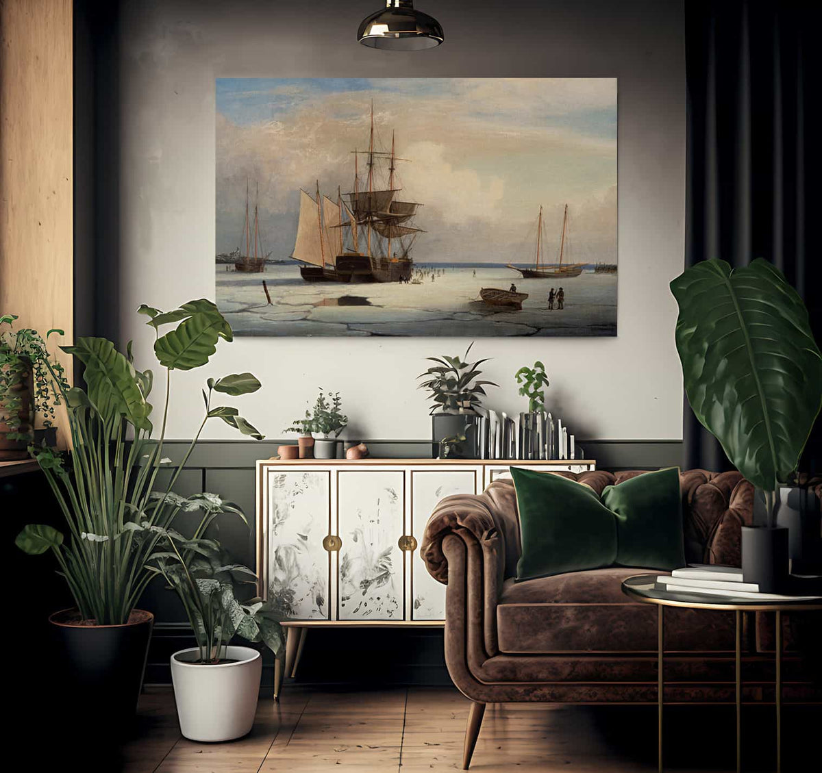 Ships In Ice By Fitz Henry Lane Fine Art Print