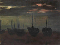 Ships In Moonlight By Alice Pike Barney Fine Art Print
