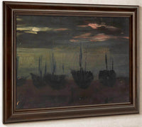 Ships In Moonlight By Alice Pike Barney Fine Art Print