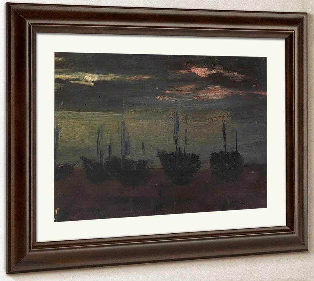 Ships In Moonlight By Alice Pike Barney Fine Art Print