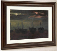 Ships In Moonlight By Alice Pike Barney Fine Art Print