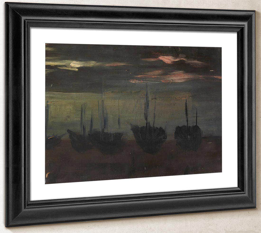 Ships In Moonlight By Alice Pike Barney Fine Art Print
