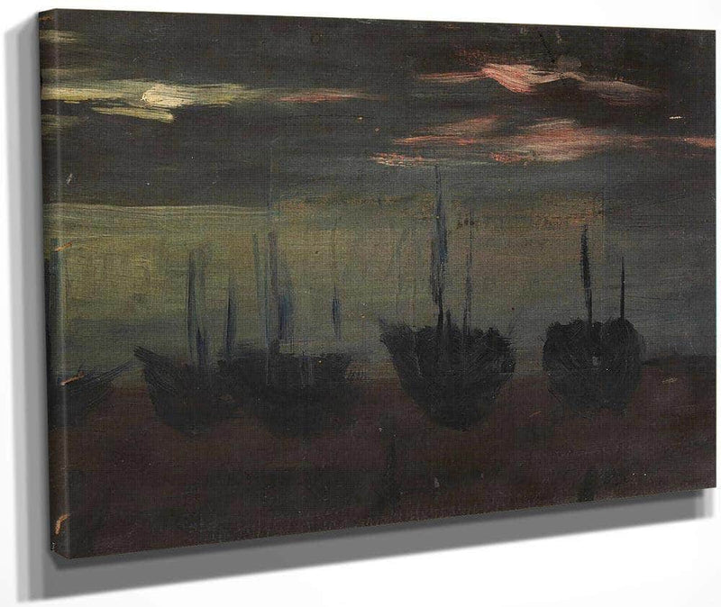 Ships In Moonlight By Alice Pike Barney Fine Art Print