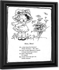 Shoo Bees! Illustrated By Grace G Drayton Fine Art Print