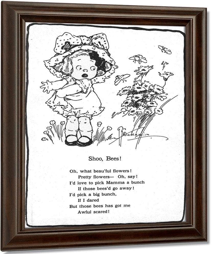 Shoo Bees! Illustrated By Grace G Drayton Fine Art Print