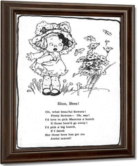 Shoo Bees! Illustrated By Grace G Drayton Fine Art Print