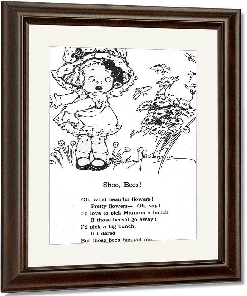 Shoo Bees! Illustrated By Grace G Drayton Fine Art Print