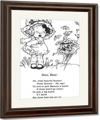 Shoo Bees! Illustrated By Grace G Drayton Fine Art Print