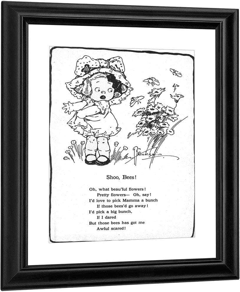 Shoo Bees! Illustrated By Grace G Drayton Fine Art Print