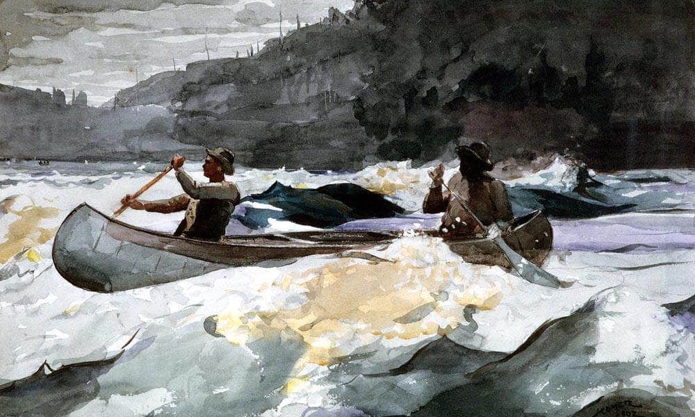 Shooting The Rapids By Winslow Homer Fine Art Print