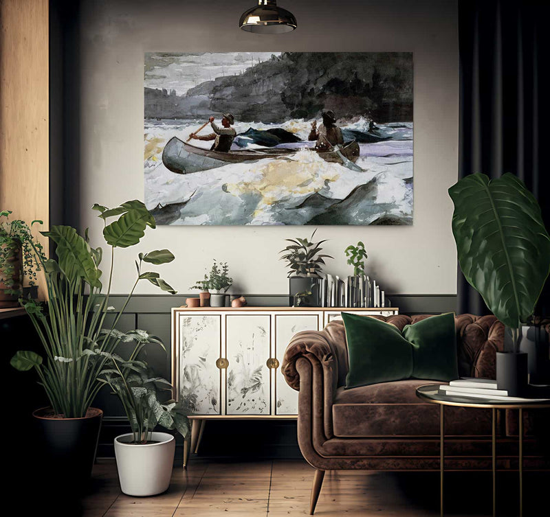 Shooting The Rapids By Winslow Homer Fine Art Print