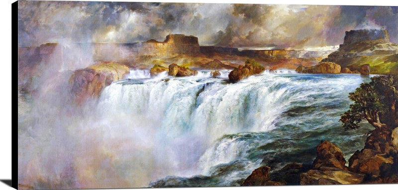Shoshone Falls On The Snake River Painting Thomas Moran Canvas Art Fine Art Print