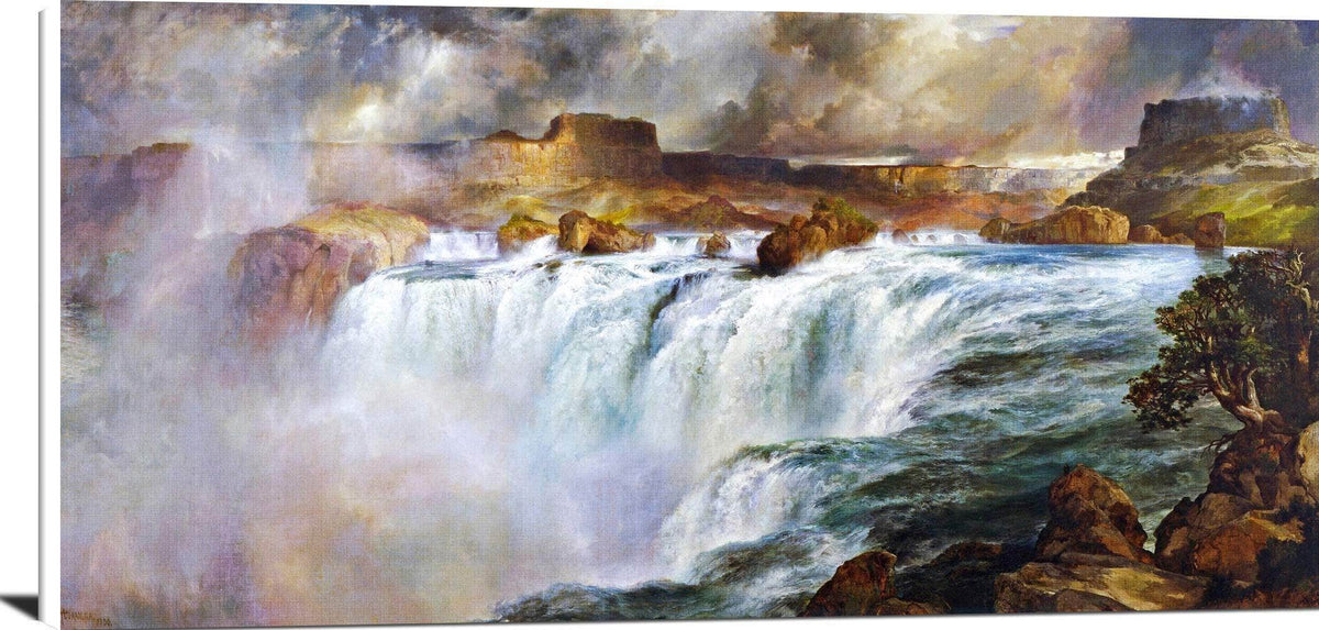 Shoshone Falls On The Snake River Painting Thomas Moran Canvas Art Fine Art Print