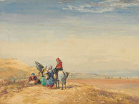 Shrimpers On Lancaster Sands By David Cox Fine Art Print
